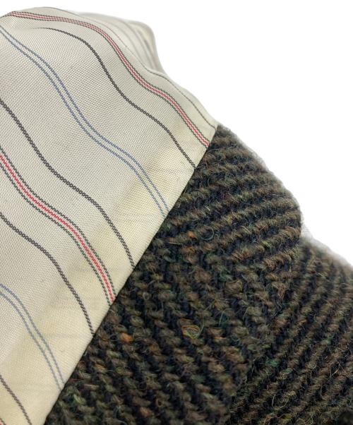 NIGEL CABOURN（ナイジェルケーボン）NIGEL CABOURN (ナイジェルケーボン) ヘリンボーンウールダブルコート ブラウン サイズ:SIZE 48の古着・服飾アイテム