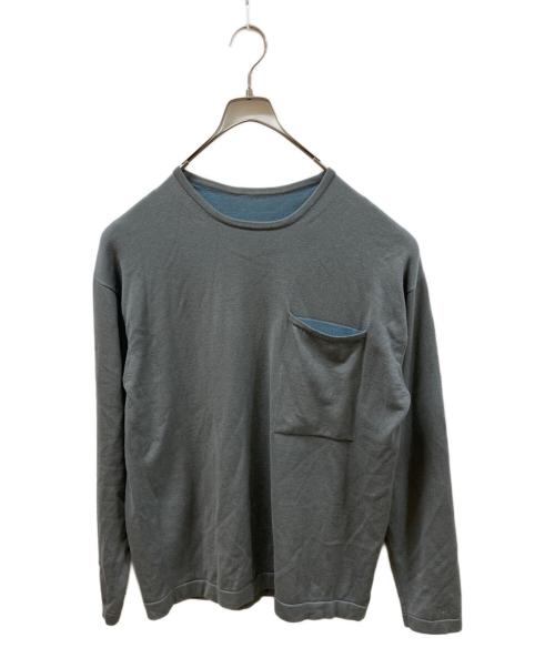 crepuscule（クレプスキュール）crepuscule (クレプスキュール) Pocket L/S Knit グレー サイズ:SIZE 2の古着・服飾アイテム