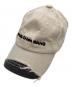 FENG CHEN WANG（フェンチェンワン）の古着「GREY DENIM SANDING FINISHING CAP」｜ベージュ