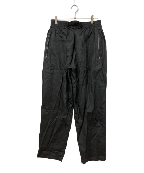 BIBLIOTHERK（ビブリオテーク）BIBLIOTHERK (ビブリオテーク) TRACK TROUSERS COTTON ブラック サイズ:SIZE 1の古着・服飾アイテム