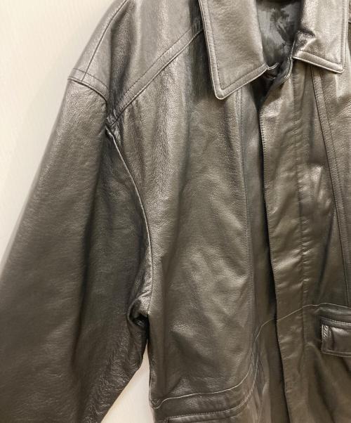 VALLANTAS（バランタス）VALLANTAS (バランタス) レザーコート ブラック サイズ:SIZE Lの古着・服飾アイテム