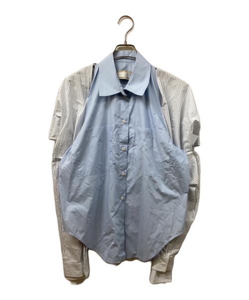 LITKOVSKA（リトコフスカヤ）LITKOVSKA (リトコフスカヤ) ストールデザインブラウス スカイブルー サイズ:SIZE 36の古着・服飾アイテム
