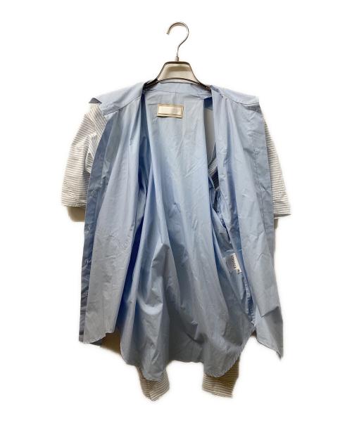 LITKOVSKA（リトコフスカヤ）LITKOVSKA (リトコフスカヤ) ストールデザインブラウス スカイブルー サイズ:SIZE 36の古着・服飾アイテム