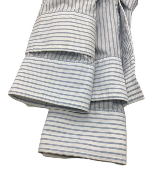 LITKOVSKA（リトコフスカヤ）LITKOVSKA (リトコフスカヤ) ストールデザインブラウス スカイブルー サイズ:SIZE 36の古着・服飾アイテム