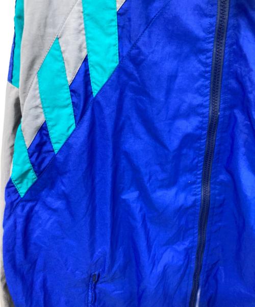 adidas（アディダス）adidas (アディダス) ナイロンジャケット グレー×ブルー サイズ:	SIZE XLの古着・服飾アイテム