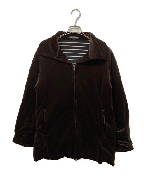 FOXEY NEWYORK（フォクシーニューヨーク）FOXEY NEWYORK (フォクシーニューヨーク) 中綿ベロアジャケット ブラウン サイズ:	SIZE 40の古着・服飾アイテム