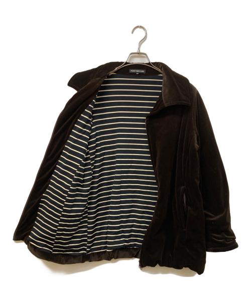 FOXEY NEWYORK（フォクシーニューヨーク）FOXEY NEWYORK (フォクシーニューヨーク) 中綿ベロアジャケット ブラウン サイズ:	SIZE 40の古着・服飾アイテム