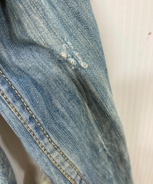 DSQUARED2（ディースクエアード）DSQUARED2 (ディースクエアード) ノーカラーデニムシャツ インディゴ サイズ:	SIZE 40の古着・服飾アイテム