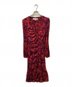 DIANE VON FURSTENBERGダイアンフォンファステンバーグ）の古着「adara feather maxi dress」｜レッド