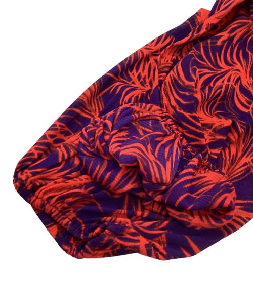 DIANE VON FURSTENBERG（ダイアンフォンファステンバーグ）DIANE VON FURSTENBERG (ダイアンフォンファステンバーグ) adara feather maxi dress レッド サイズ:SIZE Mの古着・服飾アイテム