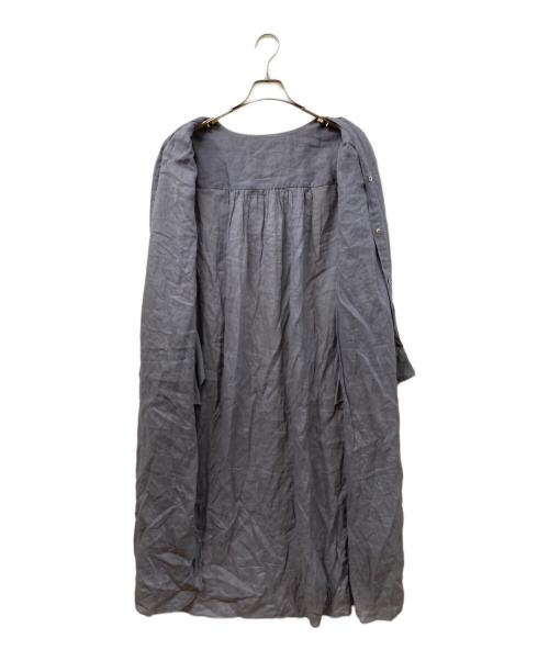 かぐれ（カグレ）かぐれ (カグレ) ラミーVネックワンピース グレー サイズ:	SIZE Freeの古着・服飾アイテム