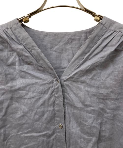 かぐれ（カグレ）かぐれ (カグレ) ラミーVネックワンピース グレー サイズ:	SIZE Freeの古着・服飾アイテム
