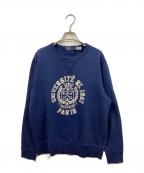 POLO RALPH LAURENポロ・ラルフローレン）の古着「プリントスウェット」｜ネイビー