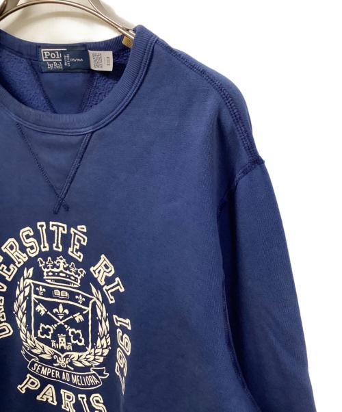POLO RALPH LAUREN（ポロ・ラルフローレン）POLO RALPH LAUREN (ポロ・ラルフローレン) プリントスウェット ネイビー サイズ:	SIZE Mの古着・服飾アイテム