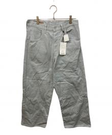SCYEBASICS（サイベーシックス）の古着「Stretch Cotton Duck Wide Leg Jeans」｜グレー