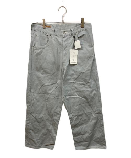 SCYEBASICS（サイベーシックス）SCYEBASICS (サイベーシックス) Stretch Cotton Duck Wide Leg Jeans グレー サイズ:	SIZE 31の古着・服飾アイテム