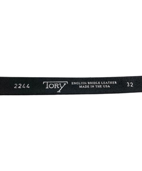 TORY LEATHER（トリーレザー）TORY LEATHER (トリーレザー) シルバー バックル ウエスタン ベルト ブラックの古着・服飾アイテム