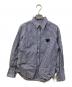 PLAY COMME des GARCONS（プレイコムデギャルソン）の古着「ストライプフロントパッチシャツ」｜ブルー