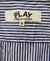 中古・古着 PLAY COMME des GARCONS (プレイコムデギャルソン) ストライプフロントパッチシャツ ブルー サイズ:SIZE M：8000円