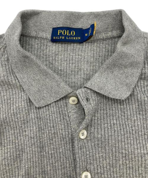 POLO RALPH LAUREN（ポロ・ラルフローレン）POLO RALPH LAUREN (ポロ・ラルフローレン) ニットポロシャツ グレー サイズ:SIZE Mの古着・服飾アイテム