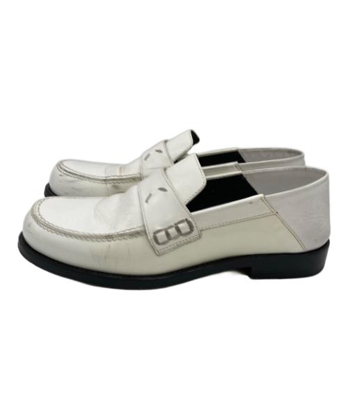 Maison Margiela（メゾンマルジェラ）Maison Margiela (メゾンマルジェラ) レザーローファー ホワイト サイズ:	SIZE 37の古着・服飾アイテム