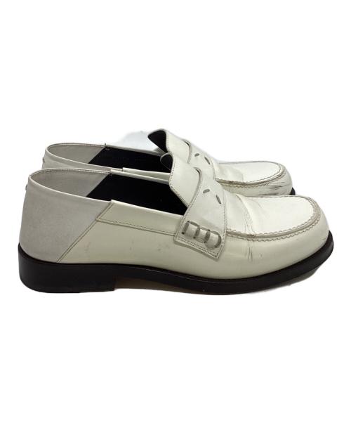 Maison Margiela（メゾンマルジェラ）Maison Margiela (メゾンマルジェラ) レザーローファー ホワイト サイズ:SIZE 37の古着・服飾アイテム