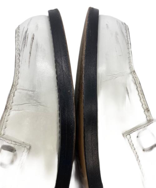 Maison Margiela（メゾンマルジェラ）Maison Margiela (メゾンマルジェラ) レザーローファー ホワイト サイズ:	SIZE 37の古着・服飾アイテム