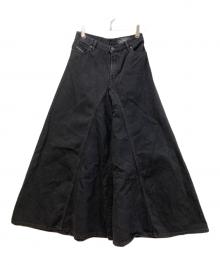 DIESEL（ディーゼル）の古着「ワイド ブーツカット フレア デニムパンツ」｜ブラック