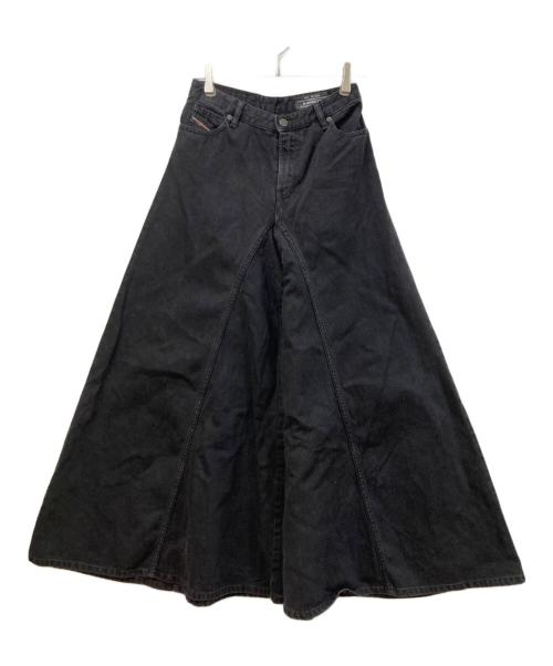 DIESEL（ディーゼル）DIESEL (ディーゼル) ワイド ブーツカット フレア デニムパンツ ブラック サイズ:23の古着・服飾アイテム