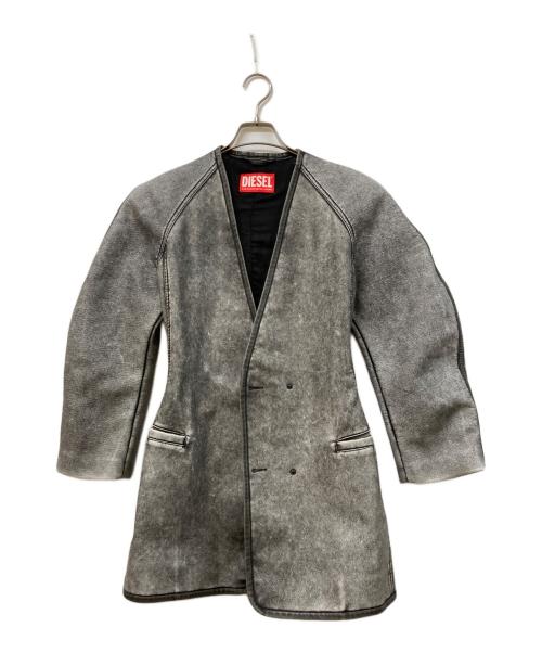 DIESEL（ディーゼル）DIESEL (ディーゼル) Cardigan jacket with cocoon sleeve グレー サイズ:40の古着・服飾アイテム