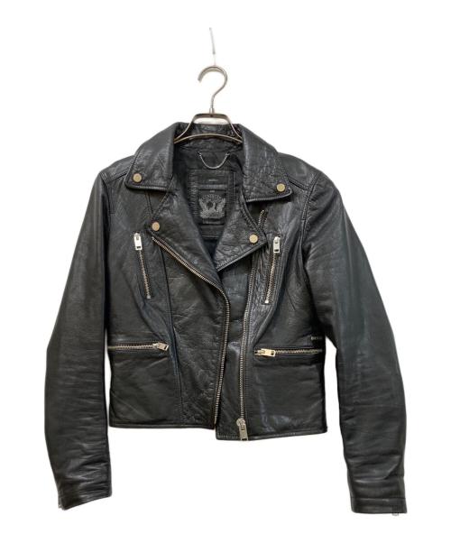 DIESEL（ディーゼル）DIESEL (ディーゼル) ダブルライダースジャケット ブラック サイズ:XSの古着・服飾アイテム
