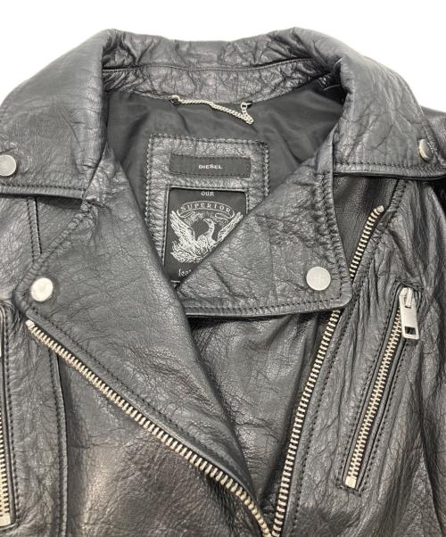 DIESEL（ディーゼル）DIESEL (ディーゼル) ダブルライダースジャケット ブラック サイズ:XSの古着・服飾アイテム