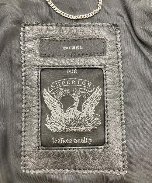DIESEL（ディーゼル）DIESEL (ディーゼル) ダブルライダースジャケット ブラック サイズ:XSの古着・服飾アイテム