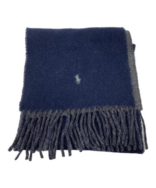 POLO RALPH LAUREN（ポロ・ラルフローレン）POLO RALPH LAUREN (ポロ・ラルフローレン) ウールマフラー グレーの古着・服飾アイテム