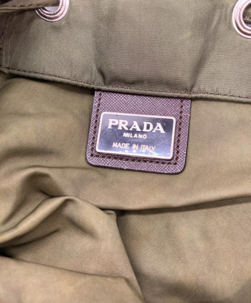 PRADA（プラダ）PRADA (プラダ) ナイロンリュック カーキの古着・服飾アイテム