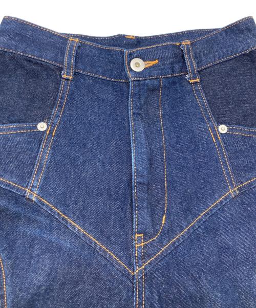 FETICO（フェティコ）FETICO (フェティコ) STUDIOUS (ステュディオス) 別注 ROSE DENIM PANTS インディゴ サイズ:34の古着・服飾アイテム