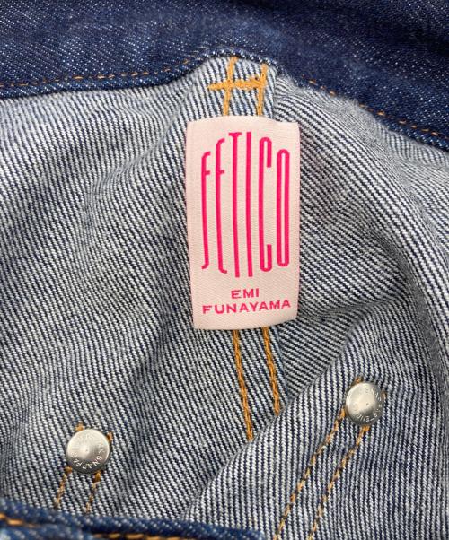 FETICO（フェティコ）FETICO (フェティコ) STUDIOUS (ステュディオス) 別注 ROSE DENIM PANTS インディゴ サイズ:34の古着・服飾アイテム
