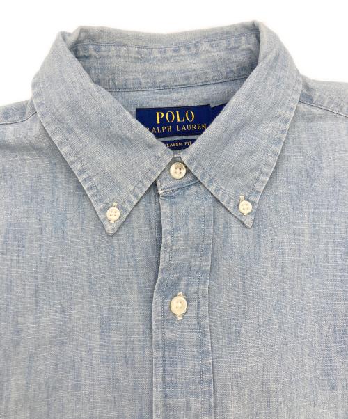 POLO RALPH LAUREN（ポロ・ラルフローレン）POLO RALPH LAUREN (ポロ・ラルフローレン) 長袖シャツ ブルー サイズ:SIZE Mの古着・服飾アイテム