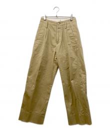 TANAKA（タナカ）の古着「WIDE TROUSERS」｜ベージュ