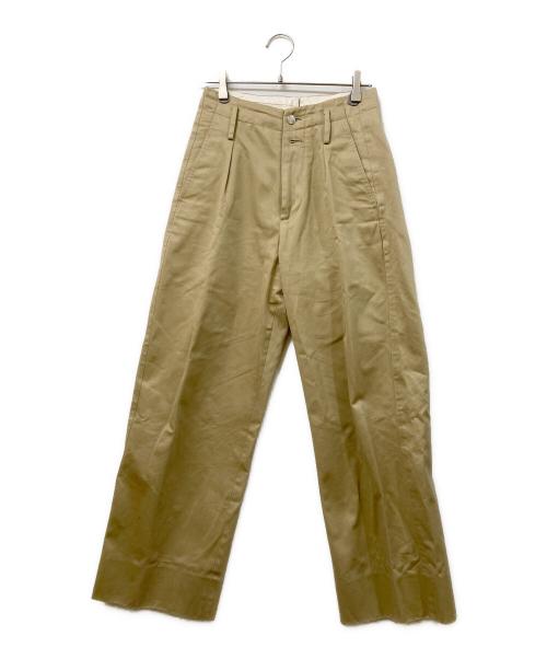 TANAKA（タナカ）TANAKA (タナカ) WIDE TROUSERS ベージュ サイズ:25/26の古着・服飾アイテム