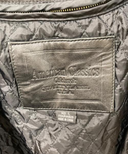 AMERICAN CLASSICS（アメリカンクラシック）AMERICAN CLASSICS (アメリカンクラシック) ライナー付きレザージャケット ブラック サイズ:SIZE Lの古着・服飾アイテム