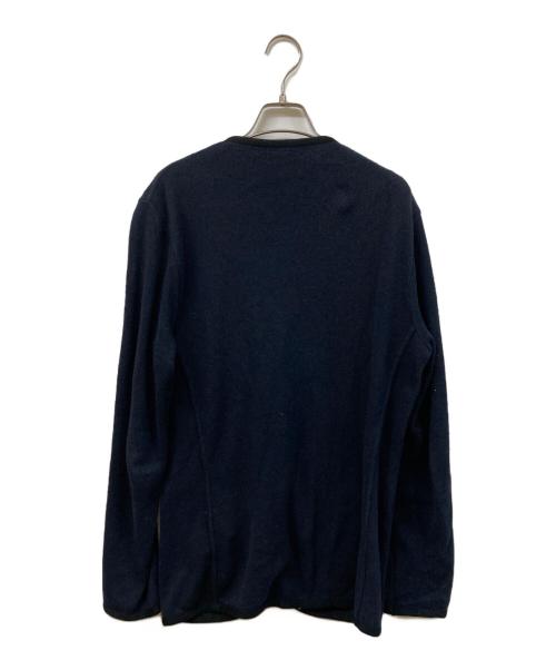 LARDINI（ラルディーニ）LARDINI (ラルディーニ) コットンナイロン パイピングノーカラージャケット ネイビー サイズ:SIZE Mの古着・服飾アイテム