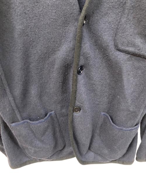 LARDINI（ラルディーニ）LARDINI (ラルディーニ) コットンナイロン パイピングノーカラージャケット ネイビー サイズ:SIZE Mの古着・服飾アイテム