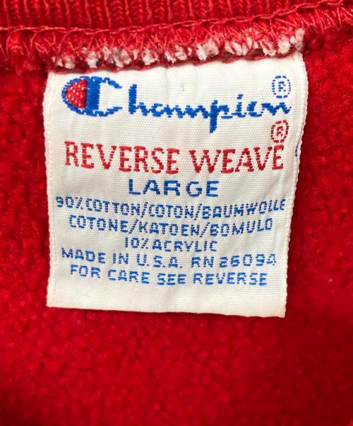 Champion REVERSE WEAVE（チャンピオン リバース ウィーブ）Champion REVERSE WEAVE (チャンピオン リバース ウィーブ) カレッジロゴスウェット レッド サイズ:	SIZE Lの古着・服飾アイテム
