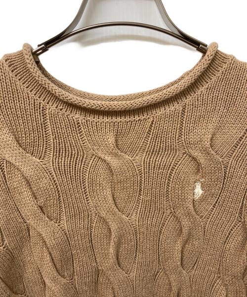 POLO RALPH LAUREN（ポロ・ラルフローレン）POLO RALPH LAUREN (ポロ・ラルフローレン) ロールニット ブラウン サイズ:	SIZE Sの古着・服飾アイテム
