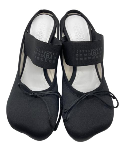 MM6 Maison Margiela（エムエムシックスメゾンマルジェラ）MM6 Maison Margiela (エムエムシックスメゾンマルジェラ) アナトミック ナンバリング バレエミュール ブラック サイズ:実寸をご確認くださいの古着・服飾アイテム