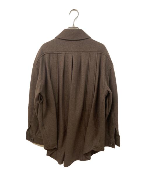 Ameri（アメリ）AMERI (アメリ) POCKET OVER SIZE SHIRT ブラウン サイズ:SIZE Freeの古着・服飾アイテム