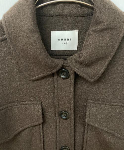 Ameri（アメリ）AMERI (アメリ) POCKET OVER SIZE SHIRT ブラウン サイズ:SIZE Freeの古着・服飾アイテム