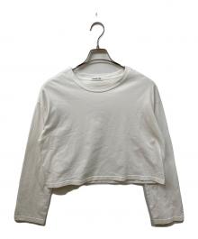 EVERYDAY I LIKE.（エヴリデイ アイ ライク）の古着「クロップド ロングスリーブ Tシャツ」｜ホワイト