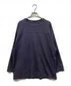 COMOLIコモリ）の古着「フットボールTシャツ」｜ネイビー
